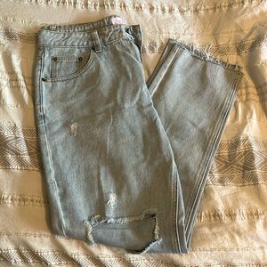 Distressed mom jeans!